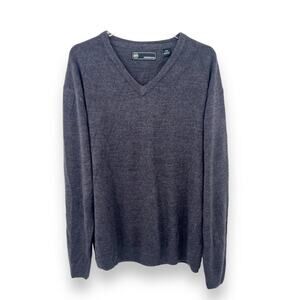 Weatherproof  pullover sweater men's XXL V neck rib knit charcoal gray NEW